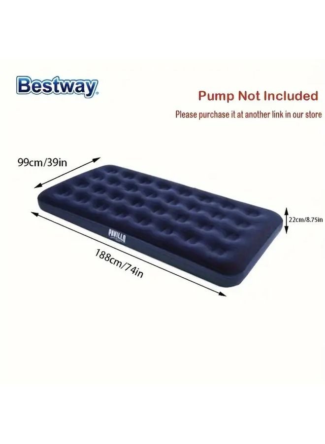 Bestway 75x54x8.75in فراش هوائي مخملي مقاوم للرطوبة للتخييم وضيوف المنزل - Image 5